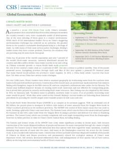 simon chair in political economy Global Economics Monthly  volume iii | issue 8 | august 2014