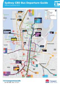 Sydney CBD Bus Departure Guide Effective November 2015 M20 M30  Walsh Bay