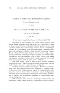 A Magyar Természettudományi Múzeum évkönyve 7. (Budapest 1909)