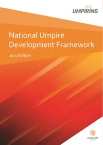 National Umpire Development Framework 2015 Edition 1