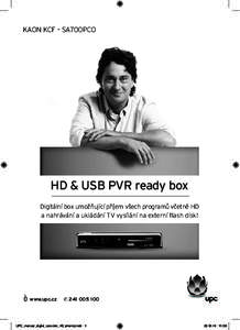 KAON KCF – SA700PCO  HD & USB PVR ready box Digitální box umožňující příjem všech programů včetně HD a nahrávání a ukládání TV vysílání na externí ﬂash disk!