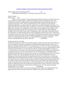 Southern Campaign American Revolution Pension Statements & Rosters Pension Application of John Duncan S8373 VA Transcribed and annotated by C. Leon Harris. Revised 30 Nov[removed]State of Virginia } Floyd County