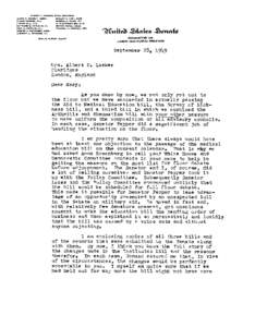 ELBERT D. THOMAS, UTAH. CHAIRMAN JAMES E. MURRAY, MONT. ROBERT A. TAFT. OHIO CLAUDE PEPPER. FLA. GEORGE D. AlKEN VT. LISTER HILL, ALA.