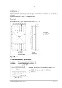 79  EJEMPLO N° 14 Dimensionamiento a flexión y corte de vigas con secciones compactas, no compactas y esbeltas. Aplicación Capítulos A, B, F, K, y Apéndices F y G.