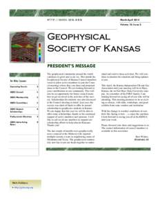 HTTP://GSKS.SEG.ORG  March-April 2014 Volume 10, Issue 2  Geophysical
