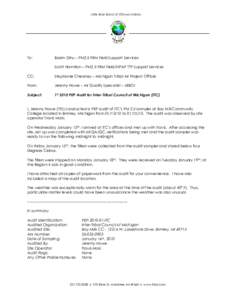 Little River Band of Ottawa Indians  To: Basim Dihu – PM2.5 FRM Field Support Services Scott Hamilton – PM2.5 FRM Field/NPAP TTP Support Services