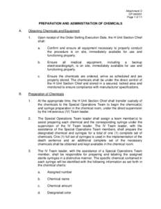 Attachment D OP[removed]Page 1 of 11 PREPARATION AND ADMINISTRATION OF CHEMICALS A.