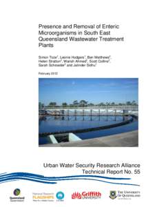 Presence and removal of enteric microorganisms in south east Queensland wastewater treatment plants