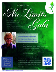 inaugural  No Limits Gala Reception and Dinner Friday November 7, 2014