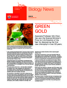 FACULTY OF SCIENCE Biology News ISSUE 18 DECEMBER 2011