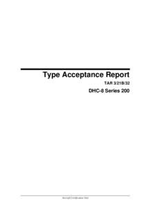 Type Acceptance Report - DHC-8 Series 200