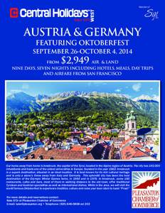 Member of  AUSTRIA & GERMANY FEATURING OKTOBERFEST SEPTEMBER 26-OCTOBER 4, 2014 from