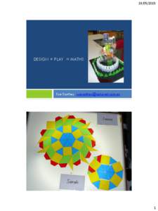 DESIGN + PLAY = MATHS Sue Southey 