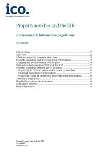 Property searches and the EIR