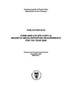 Commonwealth of Puerto Rico Department of the Treasury PUBLICATION[removed]FORM 499R-2/W-2PR (COPY A)