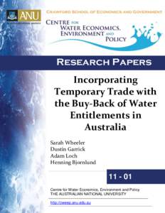 Incorporating Water Allocation Trade withthe Buy-Back of Water Entitlements in Australia