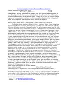 Southern Campaign American Revolution Pension Statements Pension application of David Fulton S8539 fn21NC Transcribed by Will Graves[removed]Methodology: Spelling, punctuation and grammar have been corrected in some ins