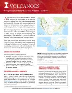 Volcanoes  Congressional Hazards Caucus Alliance Factsheet A