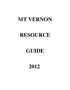 MT VERNON RESOURCE GUIDE 2012  Page 2