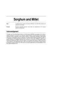 Sorghum and Millet Goal: