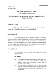 CB[removed])  For discussion on 3 June 2002 LEGISLATIVE COUNCIL PANEL ON FINANCIAL AFFAIRS