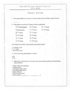 Marvell-Elaine School District[removed]Parent Survey , I I