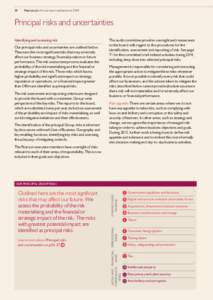 34  Pearson plc Annual report and accounts 2014 Principal risks and uncertainties Identifying and assessing risk