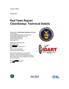 Software testing / Computer network security / Lockheed Martin / Sandia National Laboratories / United States Department of Energy National Laboratories / Norton CleanSweep / News embargo / United States Department of Labor / Vulnerability / Cyberwarfare / Ethics / Computer security