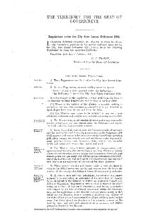 THE TERRITORY FOR THE SEAT OF GOVERNMENT. Regulations under the City Area Leases Ordinance[removed]I