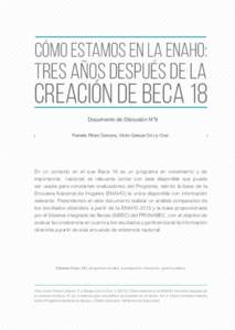 CÓMO ESTAMOS EN LA ENAHO:  tres años después de la creación de Beca 18 Documento de Discusión N°9