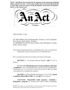 NOTE: This bill has been prepared for the signatures of the appropriate legislative officers and the Governor. To determine whether the Governor has signed the bill or taken other action on it, please consult the legisla