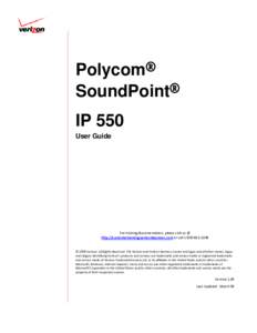    Polycom® SoundPoint® IP 550 User Guide