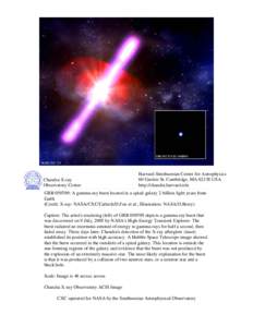 Plasma physics / Chandra X-ray Observatory / Spaceflight / Gamma-ray burst / X-ray astronomy / GRB 101225A / Cartwheel Galaxy / Astronomy / Space / X-ray telescopes