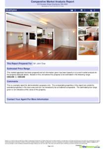 Comparative Market Analysis Report 123 Sample Street Strathpine Qld 4500 Generated on Tue 12 Oct:14am Strathpine