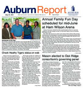 AuburnReport May 18, 2012 For  t h e f a c u l t y a n d s t a ff o f