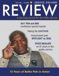 REVIEW Vol 9 No. 1 of 2012 SERVICE DELIVERY  A learning journal for the Public Service