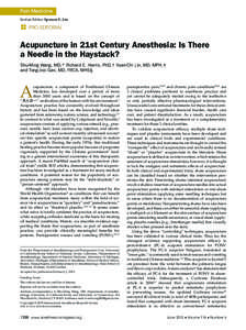 Pain Medicine Section Editor: Spencer S. Liu