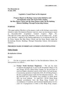 Declared monuments of Hong Kong / Shek Kip Mei / Police headquarters / Revitalising Historic Buildings Through Partnership Scheme / Central Police Station / Antiquities Advisory Board / North Kowloon Magistracy / Mei Ho House / Ho Tung Gardens / Hong Kong / Conservation in Hong Kong / Central /  Hong Kong