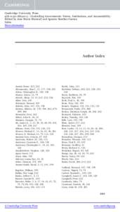 Cambridge University Press[removed]5 - Controlling Governments: Voters, Institutions, and Accountability Edited by Jose Maria Maravall and Ignacio Sanchez-Cuenca Index More information