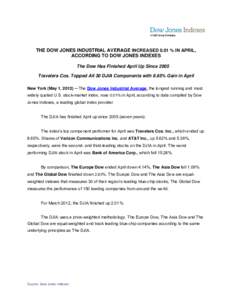 Investment / Dow Jones Indexes / The Global Dow / Dow Jones Industrial Average / Dow / CME Group / Index / Blue chip / DJIA divisor / Dow Jones & Company / Economics / Financial economics