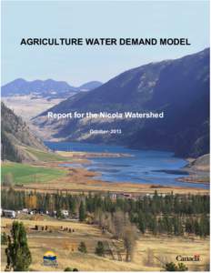 Agriculture Water Demand Model Report for the Nicola Watershed