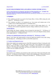 \Dekadno: ICPACIGAD CLIMATE PREDICTION AND APPLICATIONS CENTRE (ICPAC) 10 DAY CLIMATOLOGICAL SUMMARY AND IMPACTS FOR SIXTH DEKAD (21 – 28 FEBRUARY)