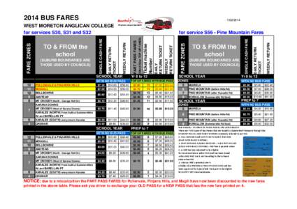 2014 BUS FARES[removed]