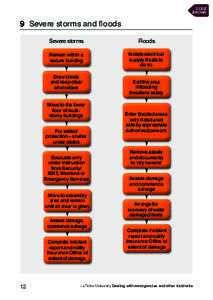 CODE ORANGE BROWN 9  Severe storms and floods Severe storms