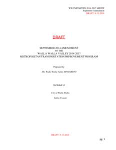 September 2014 MRTIP Amendment Draft