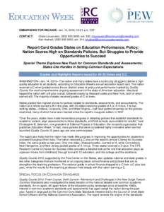 EMBARGOED FOR RELEASE: Jan. 14, 2010, 12:01 a.m. EST CONTACT: Chloe Louvouezo, (, ext. 320,  Kari Hudnell, (, ext. 314, 