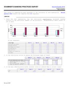 EXAMINER’S BANKING PRACTICES SURVEY                                Division of Finance