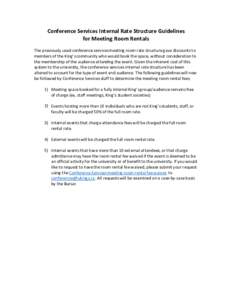 Microsoft Word - Internal Rate Structure for Meeting Rooms - Bursar