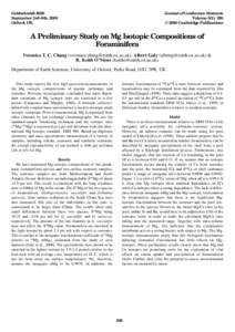 Goldschmidt 2000 September 3rd–8th, 2000 Oxford, UK. Journal of Conference Abstracts Volume 5(2), 295