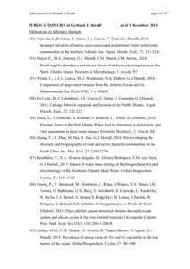 Publication list of Gerhard J. Herndl  PUBLICATION-LIST of Gerhard J. Herndl page 1 of 24